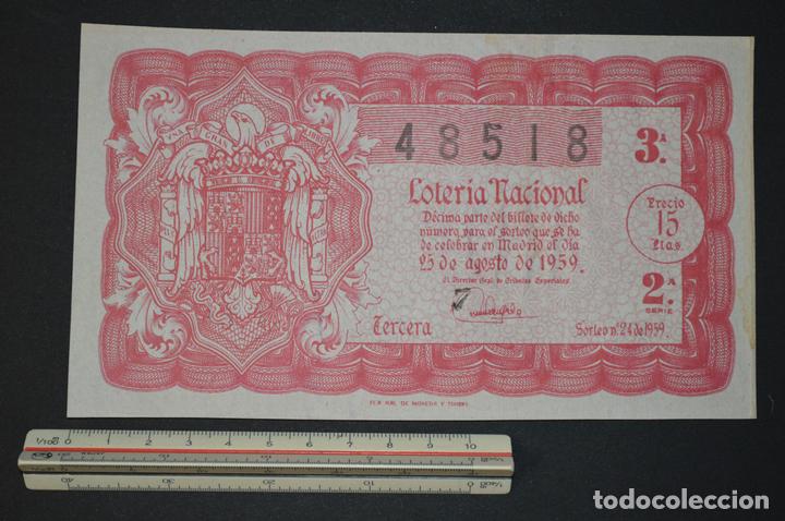 Nationale spanische Lotterie: Loter&iacute;a Nacional. Sorteo n&ordm; 24. 25 de agosto de 1959. romanjuguetesymas.