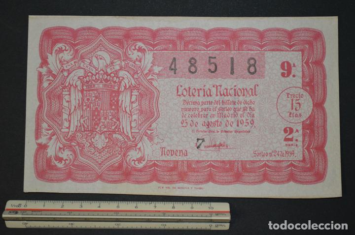 Nationale spanische Lotterie: Loter&iacute;a Nacional. Sorteo n&ordm; 24. 25 de agosto de 1959. romanjuguetesymas.