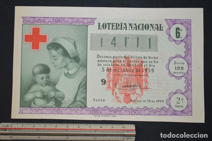 Nationale spanische Lotterie: Loter&iacute;a Nacional. Sorteo n&ordm; 28. 5 de octubre de 1959. romanjuguetesymas.
