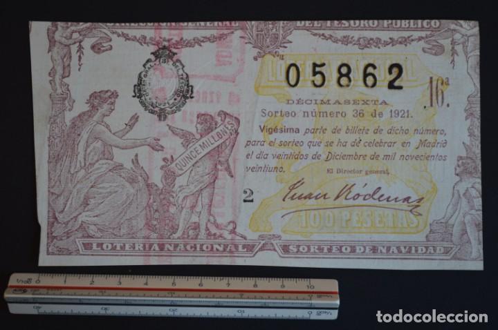 Loter&iacute;a nacional: Loter&iacute;a Nacional. Sorteo de Navidad. Sorteo N&ordm; 36. 22 de diciembre de 1921. romanjuguetesymas.