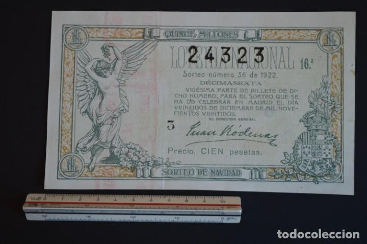 Loter&iacute;a nacional: Loter&iacute;a Nacional. Sorteo de Navidad. Sorteo N&ordm; 36. 22 de diciembre de 1922. romanjuguetesymas.