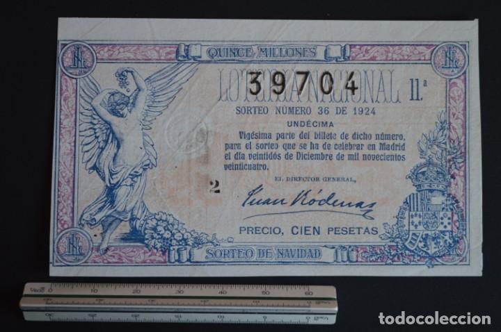 Loter&iacute;a nacional: Loter&iacute;a Nacional. Sorteo de Navidad. Sorteo N&ordm; 36. 22 de diciembre de 1924. romanjuguetesymas.