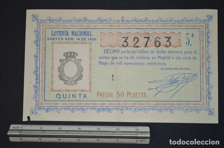 Loter&iacute;a nacional: Loter&iacute;a Nacional. Sorteo N&ordm; 14. 11 de mayo de 1925. romanjuguetesymas.