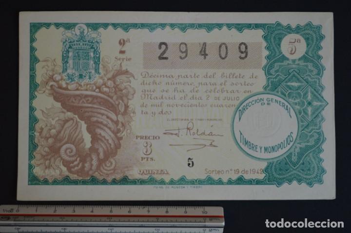 Loter&iacute;a nacional: Loter&iacute;a Nacional. Sorteo N&ordm; 19. 2 de julio de 1942. romanjuguetesymas.