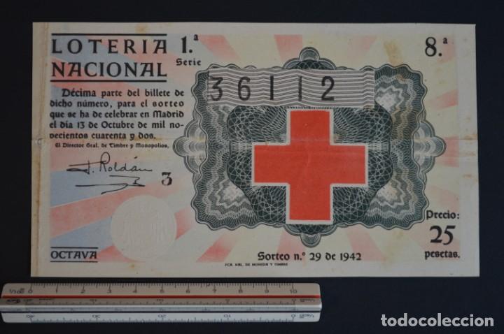 Loter&iacute;a nacional: Loter&iacute;a Nacional. Sorteo N&ordm; 29. 13 de octubre de 1942. romanjuguetesymas.
