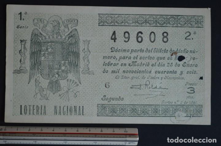 Loter&iacute;a nacional: Loter&iacute;a Nacional. Sorteo N&ordm; 3. 25 de enero de 1946. romanjuguetesymas.