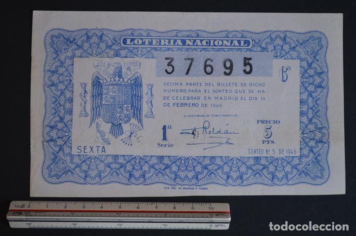Loter&iacute;a nacional: Loter&iacute;a Nacional. Sorteo N&ordm; 5. 14 de febrero de 1946. romanjuguetesymas.