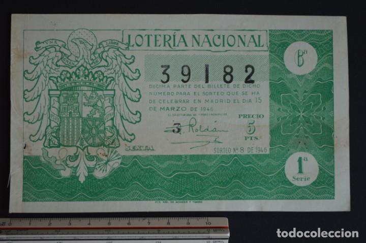 Loter&iacute;a nacional: Loter&iacute;a Nacional. Sorteo N&ordm; 8. 15 de marzo de 1946. romanjuguetesymas.