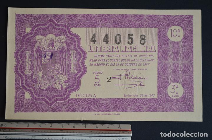 Loter&iacute;a nacional: Loter&iacute;a Nacional. Sorteo N&ordm; 29. 15 de octubre de 1947. romanjuguetesymas.