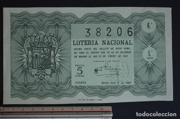Loter&iacute;a nacional: Loter&iacute;a Nacional. Sorteo N&ordm; 3. 25 de enero de 1949. romanjuguetesymas.