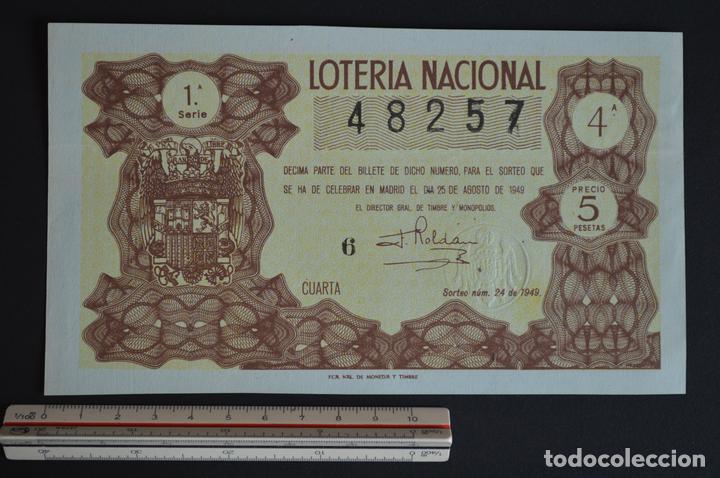 Loter&iacute;a nacional: Loter&iacute;a Nacional. Sorteo N&ordm; 24. 25 de agosto de 1949. romanjuguetesymas.