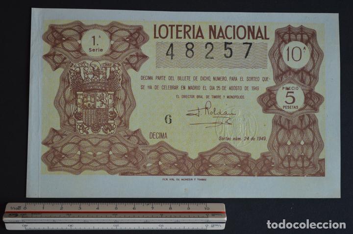 Loter&iacute;a nacional: Loter&iacute;a Nacional. Sorteo N&ordm; 24. 25 de agosto de 1949. romanjuguetesymas.