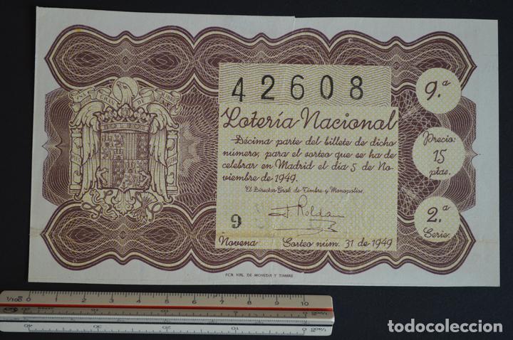 Loter&iacute;a nacional: Loter&iacute;a Nacional. Sorteo N&ordm; 31. 5 de noviembre de 1949. romanjuguetesymas.