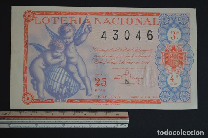 Loter&iacute;a nacional: Loter&iacute;a Nacional. Sorteo N&ordm; 1. 5 de enero de 1950. romanjuguetesymas.