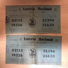 Lotería Nacional: LOTE DE 18 NÚMEROS LOTERÍA NACIONAL MADRID , 22 DE DICIEMBRE 1.969. Lote 151572198