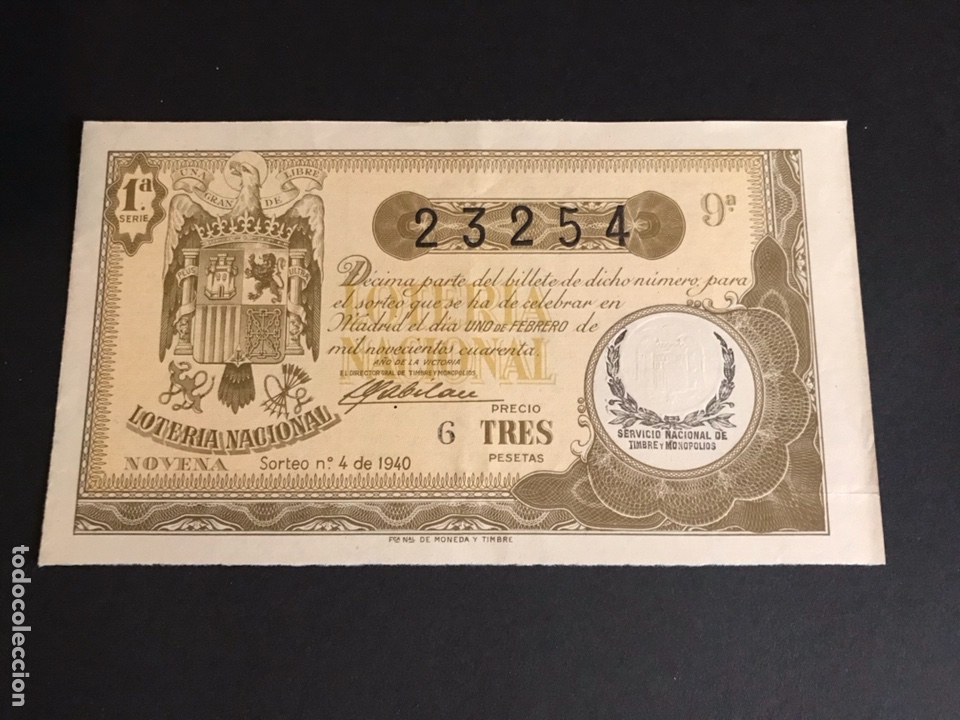 Lotaria Nacional: Loteria de 1940 sorteo 4