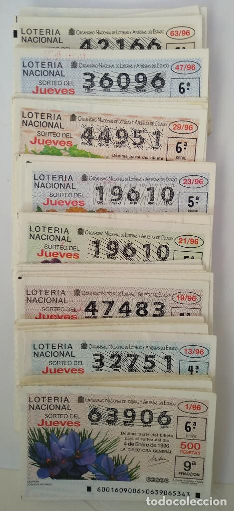 National Spanish Lottery: loter&iacute;a nacional. A&ntilde;os 1990-1999. sabados y jueves