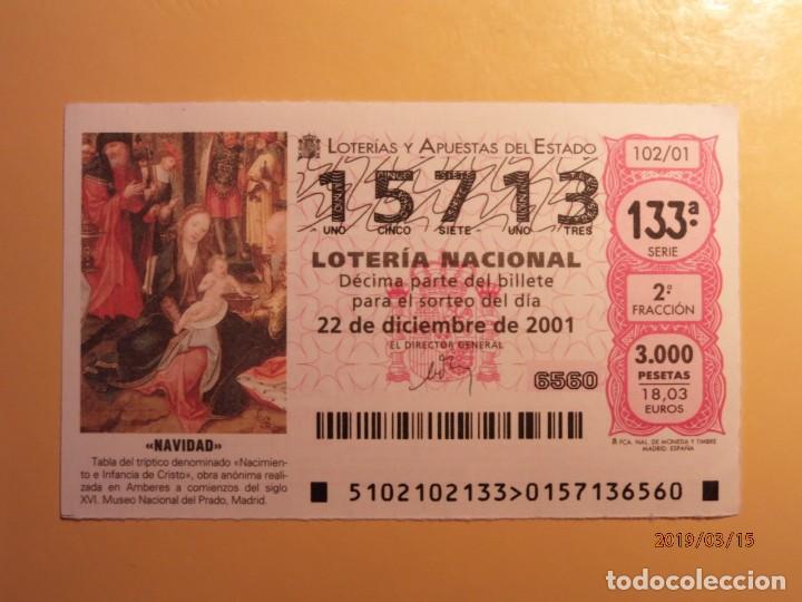 Loter&iacute;a Nacional: LOTER&Iacute;A DE NAVIDAD - NAVIDAD 2001 - NACIMIENTO E INFANCIA DE CRISTO (AN&Oacute;NIMO) - MUSEO DEL PRADO