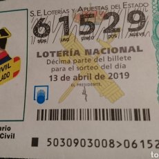 Lotería Nacional: BILLETE LOTERIA 61529 13ABRIL. Lote 160197728