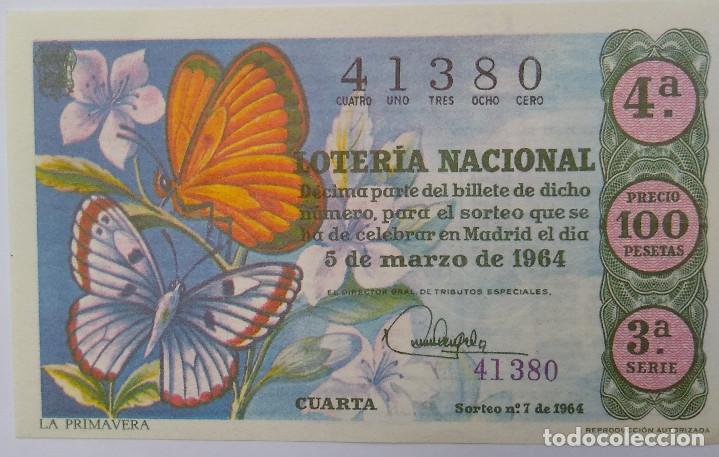 Loter&iacute;a Nacional: Loter&iacute;a Nacional. A&ntilde;o 1964. sorteo 7