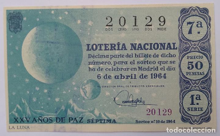 Loter&iacute;a Nacional: Loter&iacute;a Nacional. A&ntilde;o 1964. sorteo 10