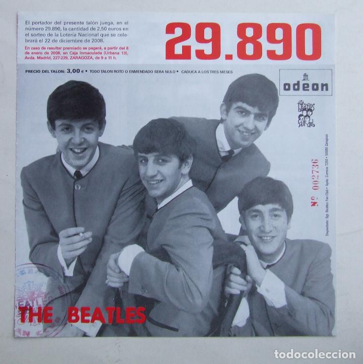 Loter&iacute;a Nacional: PARTICIPACION PAPELETA LOTERIA NAVIDAD SGT. BEATLES FAN CLUB 2008 EP IT WON&rsquo;T BE LONG