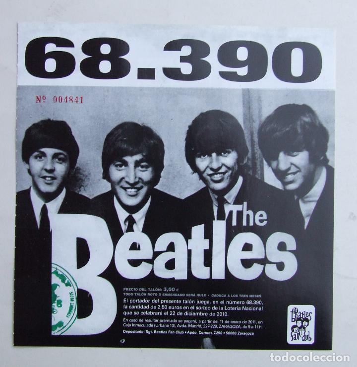 Loter&iacute;a Nacional: PARTICIPACION PAPELETA LOTERIA NAVIDAD SGT. BEATLES FAN CLUB 2010 ALL YOU NEED IS LOVE