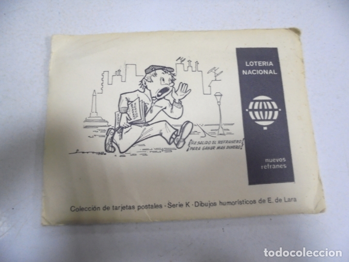 Loterie Nationale: COLECCION DE 9 POSTALES. LOTERIA NACIONAL. NUEVOS REFRANES. DIBUJOS E.DE LARA. VER POSTALES