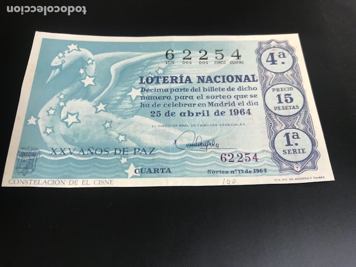 Loterie Nationale: Loteria a&ntilde;o 1964 sorteo 12