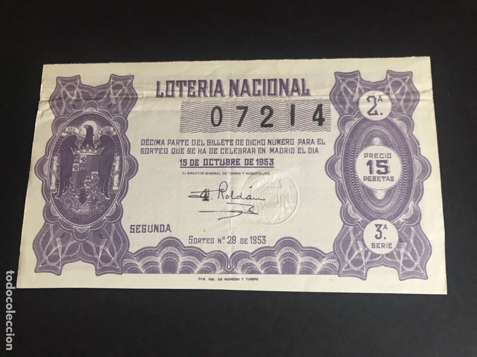 Loterie Nationale: Loteria a&ntilde;o 1953 sorteo 29