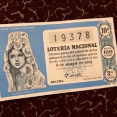 Lotería Nacional: LOTERÍA NACIONAL 1960 ( VER LAS FOTO). Lote 166218018