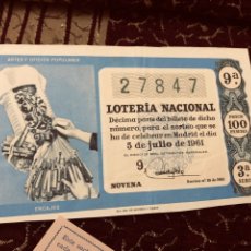 Lotería Nacional: LOTERÍA NACIONAL 1960 ( VER LAS FOTOS). Lote 166218026