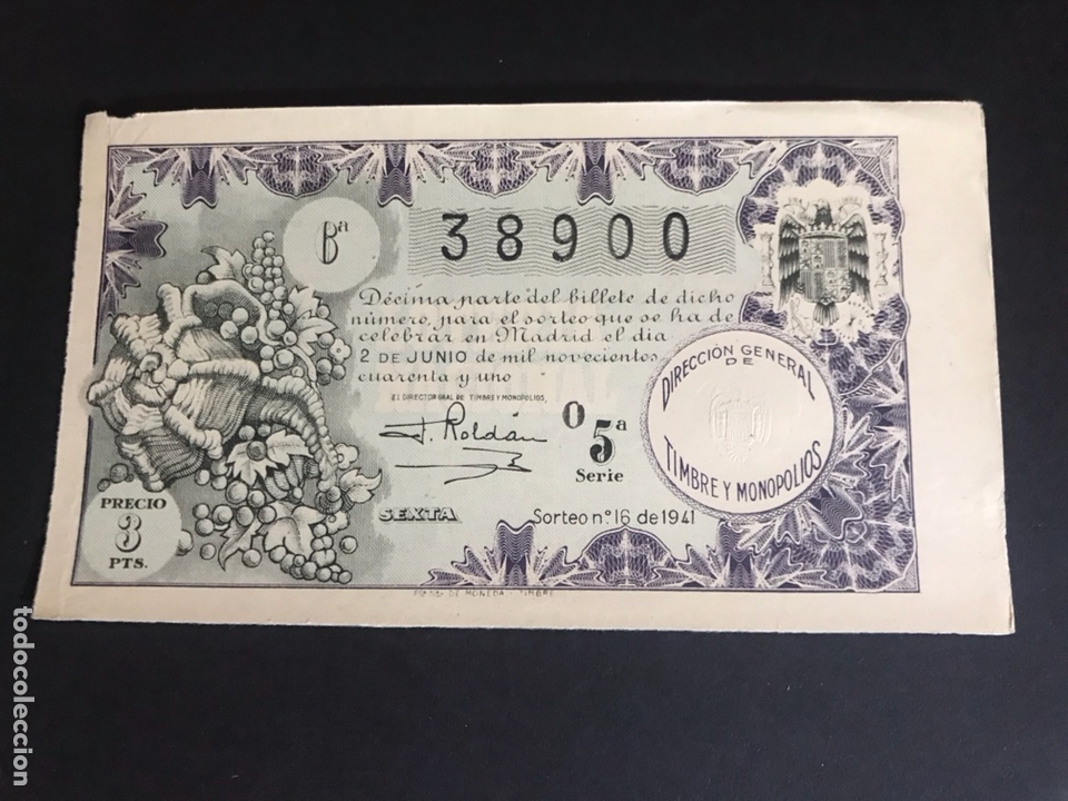 Lotaria Nacional: Loteria A&ntilde;o 1941 sorteo 16