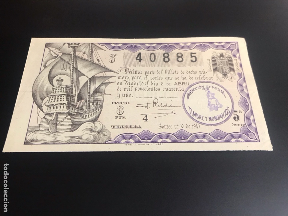 Lotaria Nacional: Loteria A&ntilde;o 1941 sorteo 10