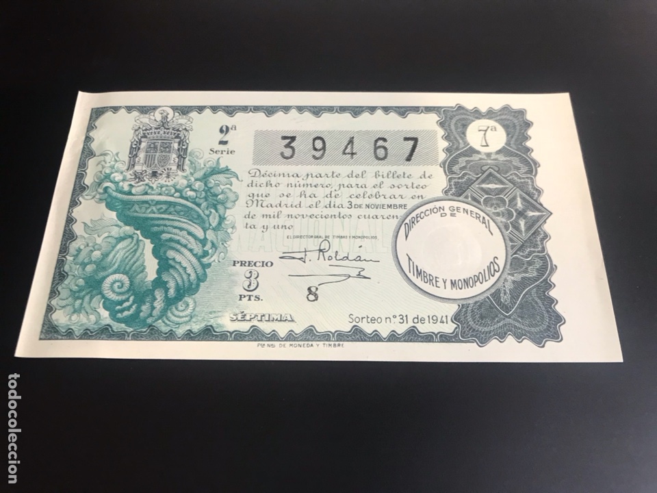 Loter&iacute;a nacional: Loteria A&ntilde;o 1941 sorteo 31 - Foto 1