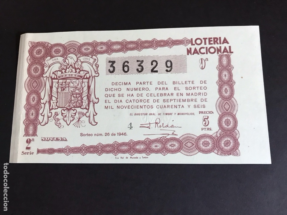 Loterie Nationale: Loteria A&ntilde;o 1946 sorteo 26