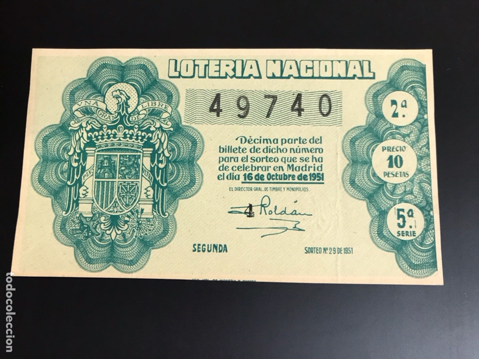 Loterie Nationale: Loteria A&ntilde;o 1951 sorteo 29