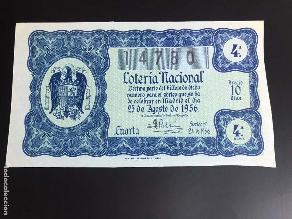 National Spanish Lottery: Loteria A&ntilde;o 1956 sorteo 24