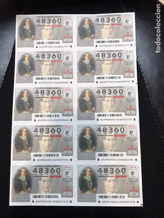 Nationale spanische Lotterie: Loteria A&ntilde;o 2019 sorteo 29 billete completo
