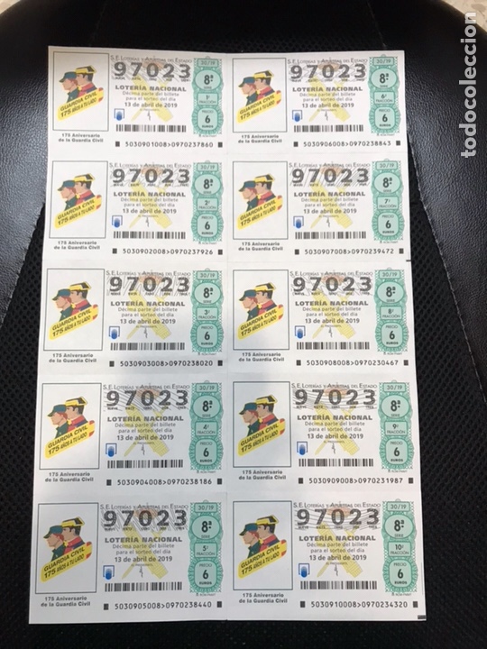 Nationale spanische Lotterie: Loteria A&ntilde;o 2019 sorteo 30 billete completo