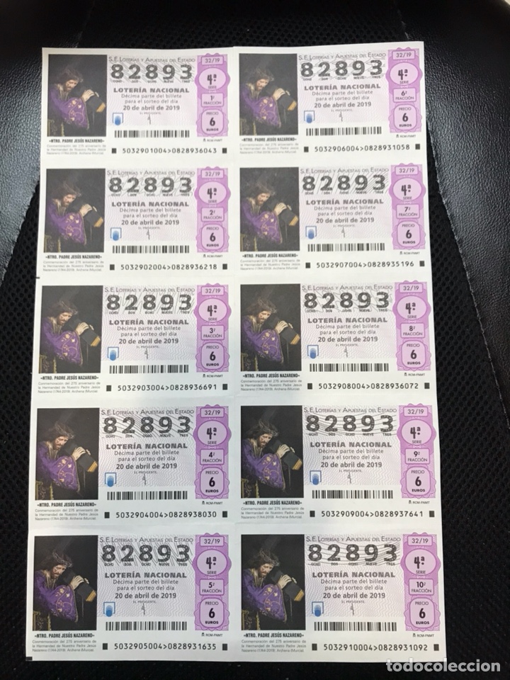 Nationale spanische Lotterie: Loteria A&ntilde;o 2019 sorteo 32 billete completo