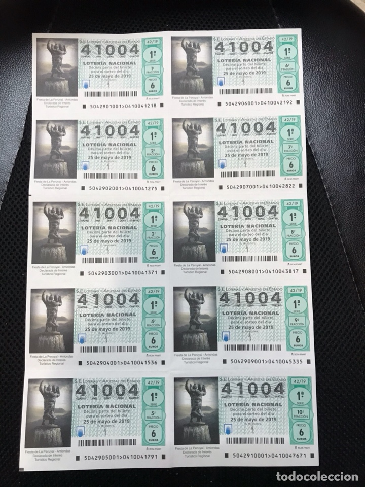 National Spanish Lottery: Loteria A&ntilde;o 2019 sorteo 42 billete completo