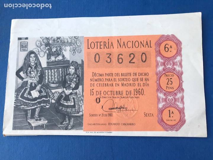 National Spanish Lottery: Loteria A&ntilde;o 1960 sorteo 29