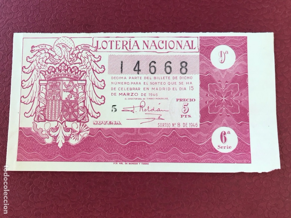National Spanish Lottery: Loteria A&ntilde;o 1946 sorteo 8
