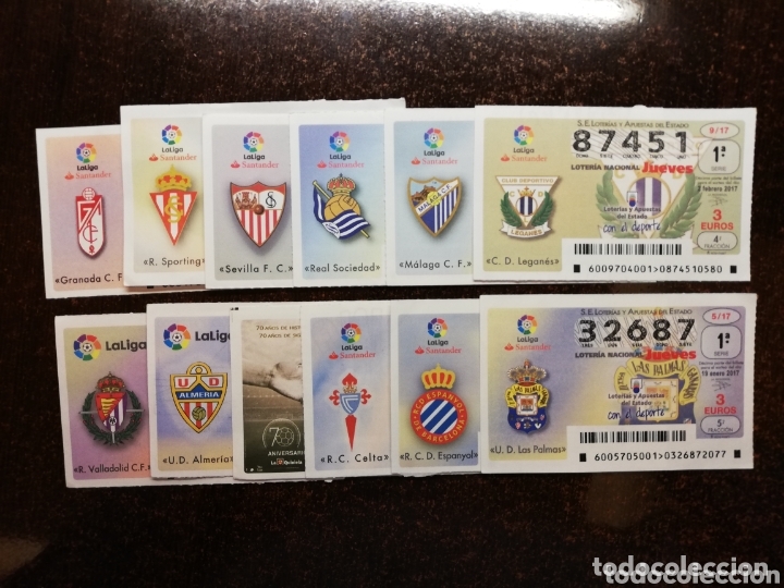 National Spanish Lottery: Lote 12 decimos de loter&iacute;a Nacional Jueves - Equipos primera divisi&oacute;n f&uacute;tbol - Liga Santander