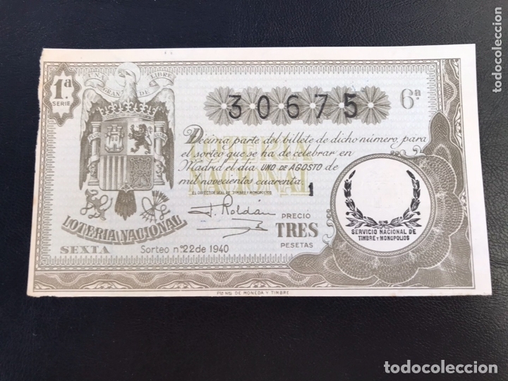 Lotaria Nacional: Loteria A&ntilde;o 1940 sorteo 22