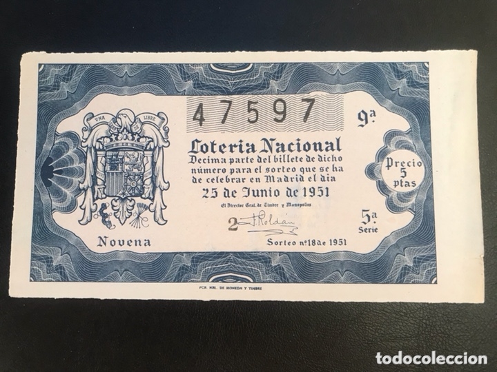 National Spanish Lottery: Loteria A&ntilde;o 1951 sorteo 18
