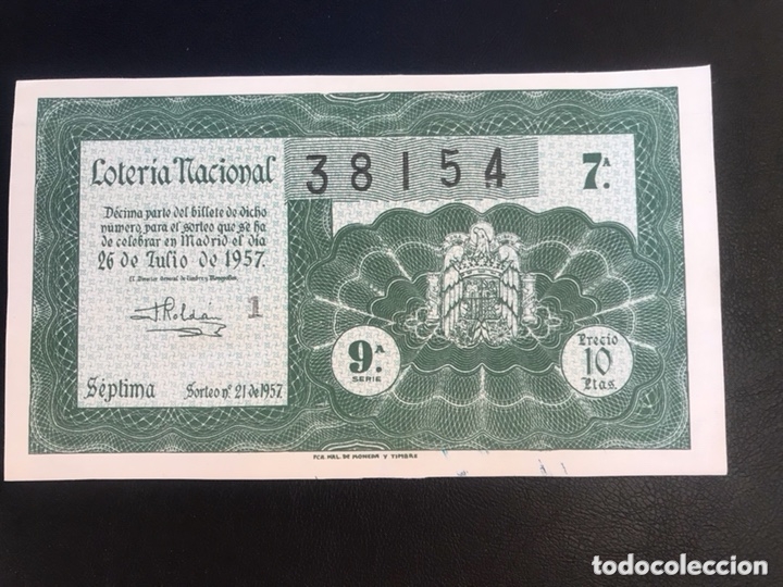 Loter&iacute;a Nacional: Loteria A&ntilde;o 1957 sorteo 21