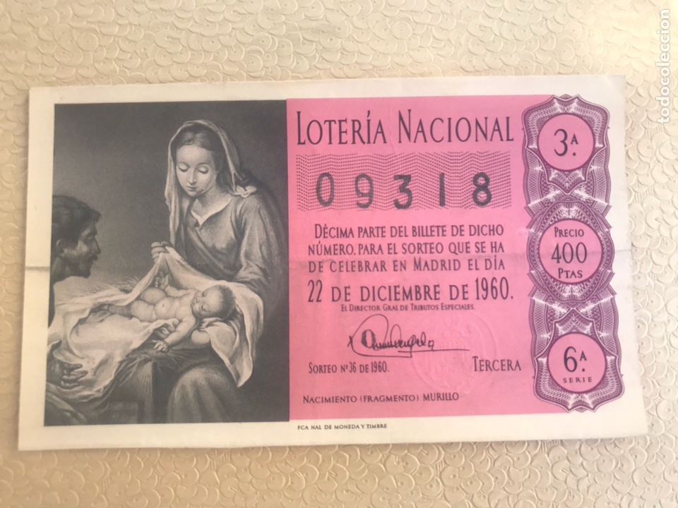 Loterie Nationale: Loteria A&ntilde;o 1960 sorteo 36 Navidad