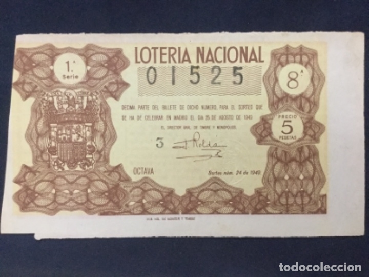 Loter&iacute;a Nacional: LOTERIA NACIONAL 1949 SORTEO 24